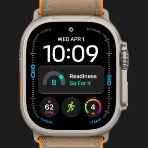 Apple Watch Ultra 4 GPS + LTE 49mm Natural Titanium Case with Sand Trail Loop - M/L