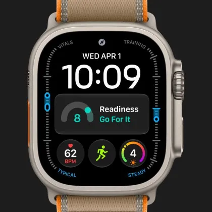 Apple Watch Ultra 4 GPS + LTE 49mm Natural Titanium Case with Sand Trail Loop - M/L