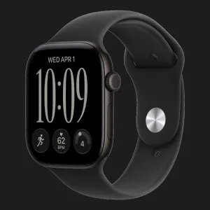 Apple Watch Series 12 GPS, 42mm Black Aluminum Case with Black Sport Band (M/L)