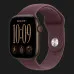 Apple Watch Series 12 GPS, 42mm Dark Bronze Aluminum Case with Burgundy Sport Band (M/L)