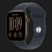 Apple Watch Series 12 GPS, 42mm Dark Bronze Aluminum Case with Navy Blue Sport Band (S/M)