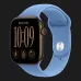 Apple Watch Series 12 GPS, 42mm Dark Bronze Aluminum Case with Wildflower Blue Sport Band (S/M)