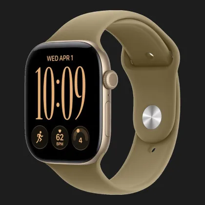 Apple Watch Series 12 GPS, 46mm Dark Bronze Aluminum Case with Olive Sport Band (M/L)