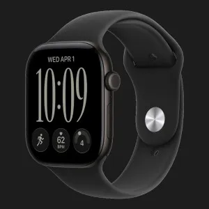 Apple Watch Series 12 GPS, 46mm Black Aluminum Case with Black Sport Band (S/M)