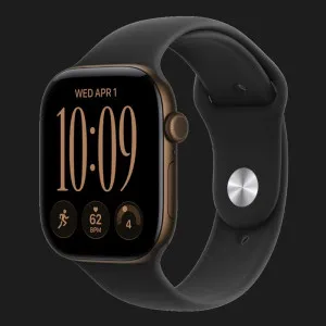 Apple Watch Series 12 GPS, 46mm Dark Bronze Aluminum Case with Black Sport Band (M/L)