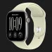 Apple Watch Series 12 GPS, 46mm Space Gray Aluminum Case with Pale Succulent Sport Band (S/M)
