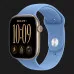 Apple Watch Series 12 GPS, 46mm Light Gold Aluminum Case with Wildflower Blue Sport Band (M/L)