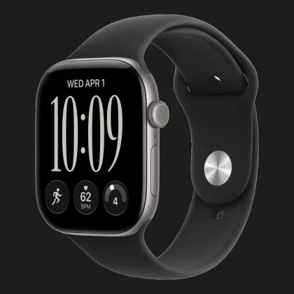 Apple Watch Series 12 GPS, 46mm Space Gray Aluminum Case with Black Sport Band (S/M)