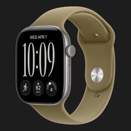 Apple Watch Series 12 GPS, 46mm Space Gray Aluminum Case with Olive Sport Band (M/L)