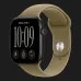 Apple Watch Series 12 GPS, 46mm Black Aluminum Case with Olive Sport Band (M/L)