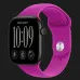Apple Watch Series 12 GPS, 46mm Black Aluminum Case with Magenta Sport Band (M/L)