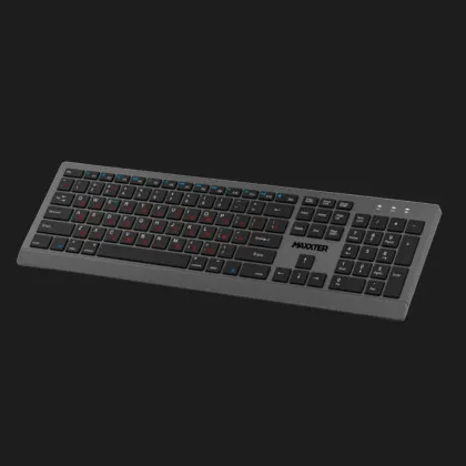 Клавіатура бездротова Maxxter KBW-01G-UA (Gray) (KBW-01G-UA) (UA)