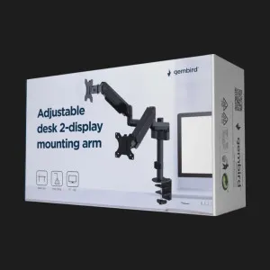 Кронштейн Gembird для 2 мониторов 17"-32" (MA-DA2P-01) (Black)