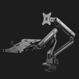 Кронштейн Gembird для 2 мониторов 17"-32" та ноутбуку (1-8 кг) (MA-DA3-02) (Black)