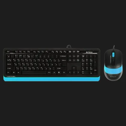 Комплект дротовий клавіатура + миша A4Tech F1010 (Blue)