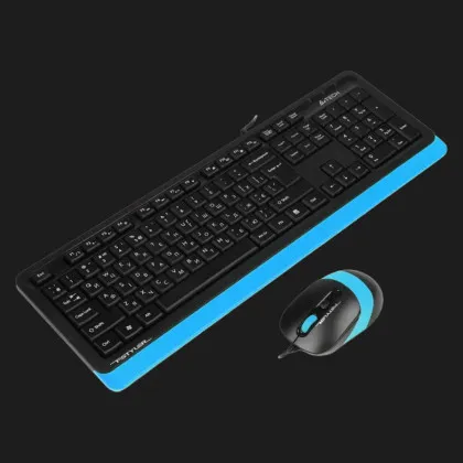 Комплект дротовий клавіатура + миша A4Tech F1010 (Blue)