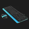 Комплект дротовий клавіатура + миша A4Tech F1010 (Blue)