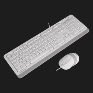 Комплект дротовий клавіатура + миша A4Tech F1010 (White)