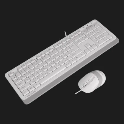 Комплект дротовий клавіатура + миша A4Tech F1010 (White) в Олександрії