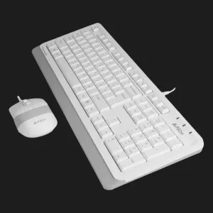 Комплект дротовий клавіатура + миша A4Tech F1010 (White)