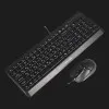 Комплект дротовий клавіатура + миша A4Tech F1512 (Black)