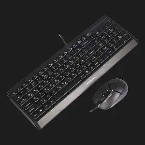 Комплект дротовий клавіатура + миша A4Tech F1512 (Black)