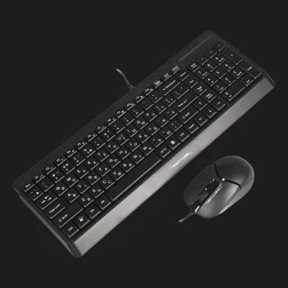 Комплект дротовий клавіатура + миша A4Tech F1512 (Black) в Олександрії