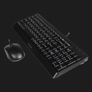 Комплект дротовий клавіатура + миша A4Tech F1512 (Black)