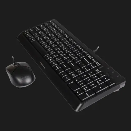 Комплект дротовий клавіатура + миша A4Tech F1512 (Black) в Олександрії