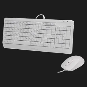 Комплект дротовий клавіатура + миша A4Tech F1512 (White)