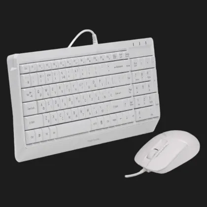 Комплект дротовий клавіатура + миша A4Tech F1512 (White) в Олександрії