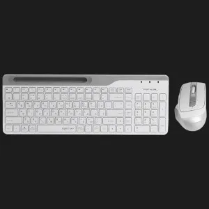 Комплект бездротовий клавіатура + миша A4Tech FB2535C (Icy White) в Сваляві