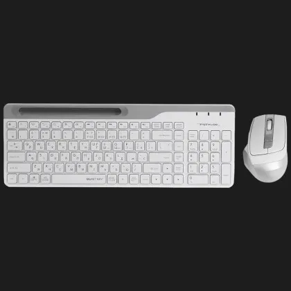 Комплект бездротовий клавіатура + миша A4Tech FB2535C (Icy White) в Берегові