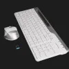 Комплект бездротовий клавіатура + миша A4Tech FB2535C (Icy White)