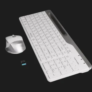 Комплект бездротовий клавіатура + миша A4Tech FB2535C (Icy White) в Сваляві