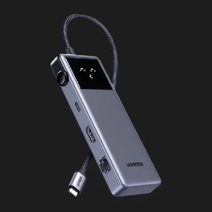 Перехідник UGREEN CM888 7-in-1 USB-C to 3xUSB, 1xUSB-C, HDMI, RJ-45, PD 100W (Gray) (45155) в Олександрії