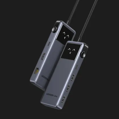 Перехідник UGREEN CM888 7-in-1 USB-C to 3xUSB, 1xUSB-C, HDMI, RJ-45, PD 100W (Gray) (45155) в Олександрії