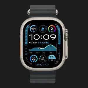 б/у Apple Watch Ultra 2 49mm Natural Titanium Case with Black Ocean Band (MYT03/MXTL3) (Хороший стан)