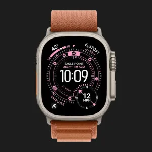 б/у Apple Watch Ultra 3 GPS + LTE, 49mm Natural Titanium Case with Terra Cotta Alpine Loop - Large (MFTD4) (Хорошее состояние)