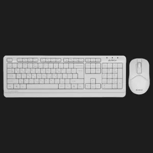 Комплект бездротовий клавіатура + миша A4Tech FG1012 (White)