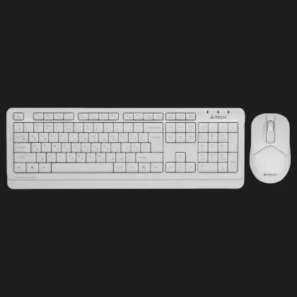 Комплект бездротовий клавіатура + миша A4Tech FG1012 (White)