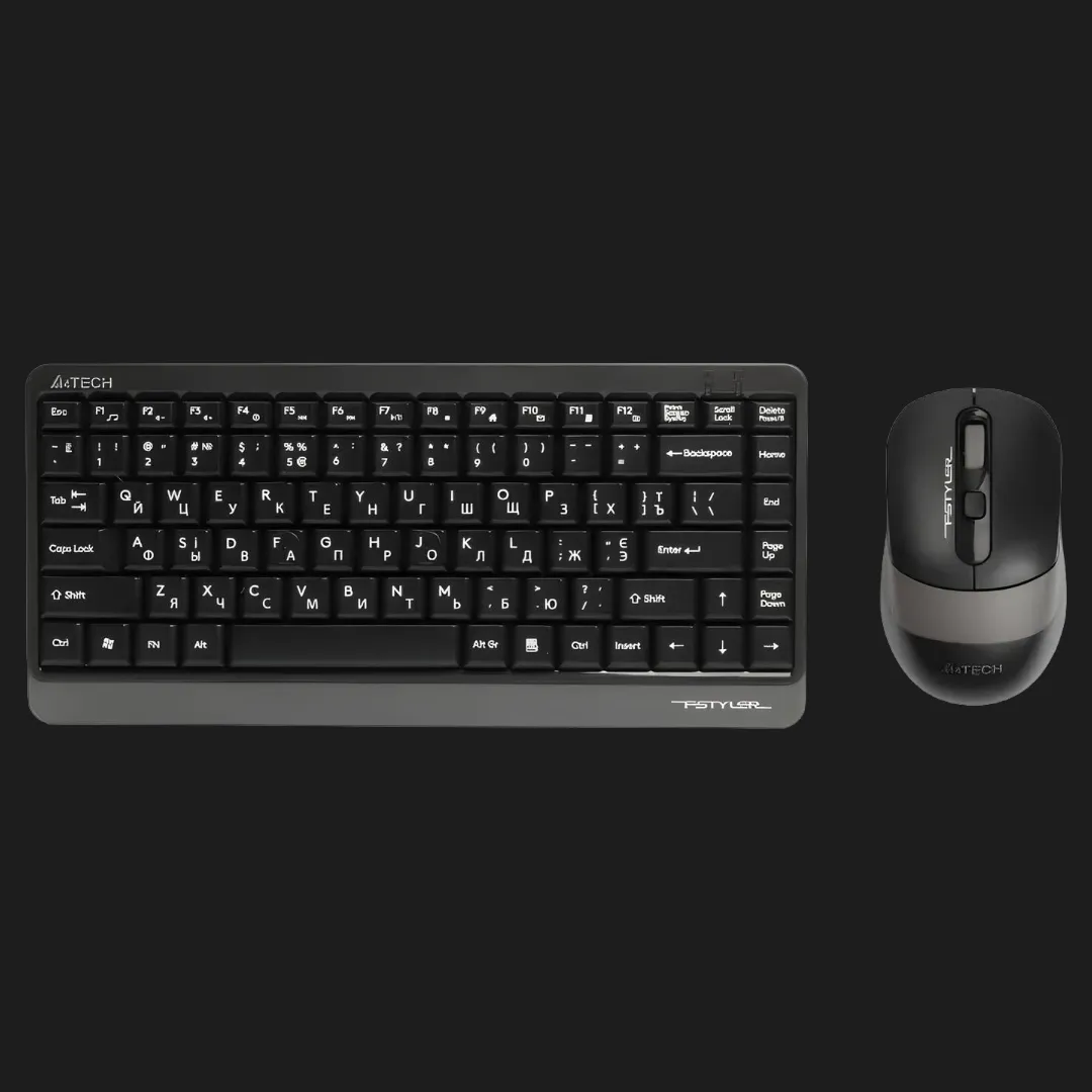 Комплект бездротовий клавіатура + миша A4Tech FG1110 (Gray)
