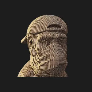 Картонный 3D пазл-конструктор Cartonic Три мудрых обезьяны. Не говорить зло (Three Wise Monkeys. Speak No Evil) (CARTSPEAK)