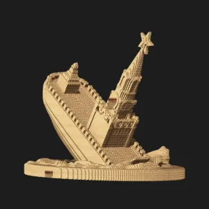 Картонный 3D пазл-конструктор Cartonic Русский военный корабль ВСЕ (The end of Russian warship) (CARTEND)