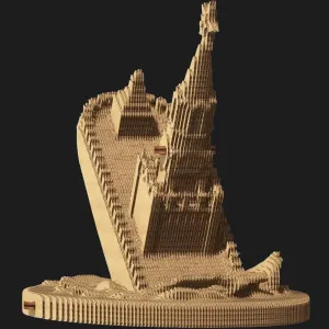 Картонный 3D пазл-конструктор Cartonic Русский военный корабль ВСЕ (The end of Russian warship) (CARTEND)