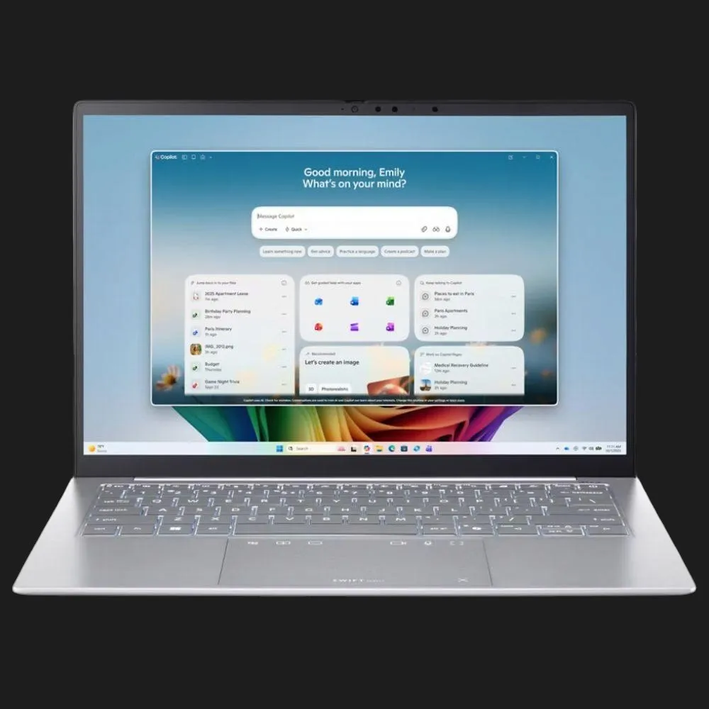 Ноутбук Acer Swift Edge 14 AI SFE14-I51 14" (Intel Core Ultra 9/16GB/512GB/Intel Graphics) (NX.JVQEU.003) (UA)