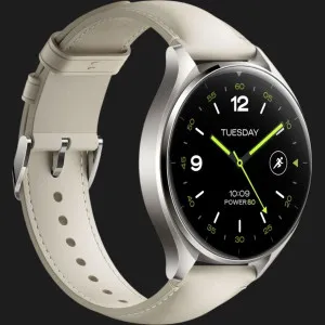 Xiaomi Watch 2 Titan Gray Case White Leather Strap (BHR9306GL)