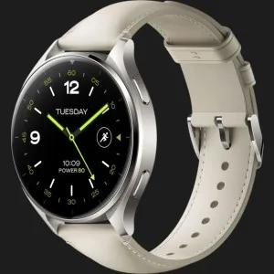 Xiaomi Watch 2 Titan Gray Case White Leather Strap (BHR9306GL)