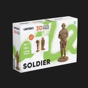 Картонный 3D пазл-конструктор Cartonic Солдат (Soldier) (CARTSOLDIER)