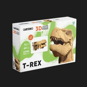 Картонный 3D пазл-конструктор Cartonic Тиранозавр Рекс (T-Rex) (CARTREX)